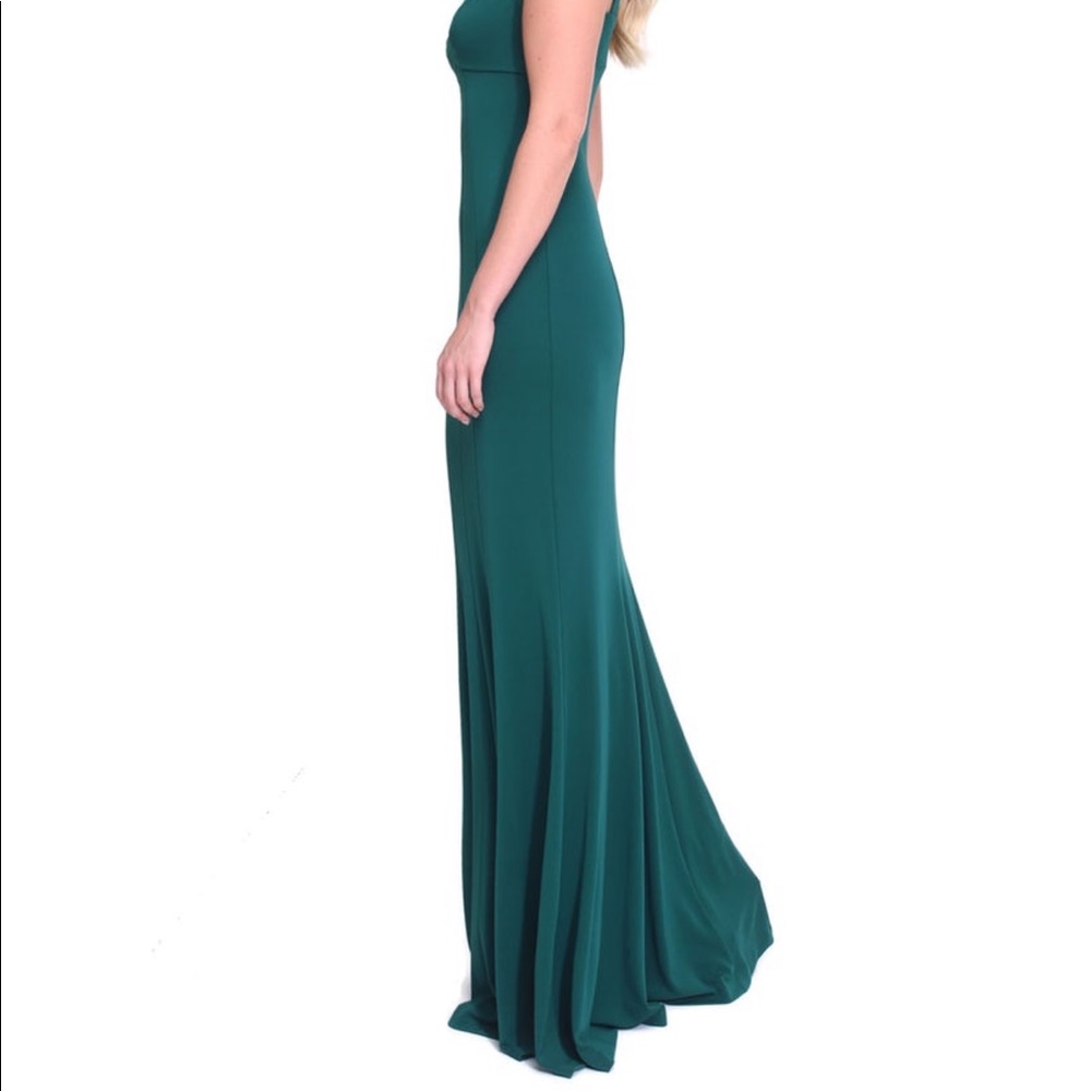 Nicole Miller- Green gown 👗 dress - Picture 3 of 7